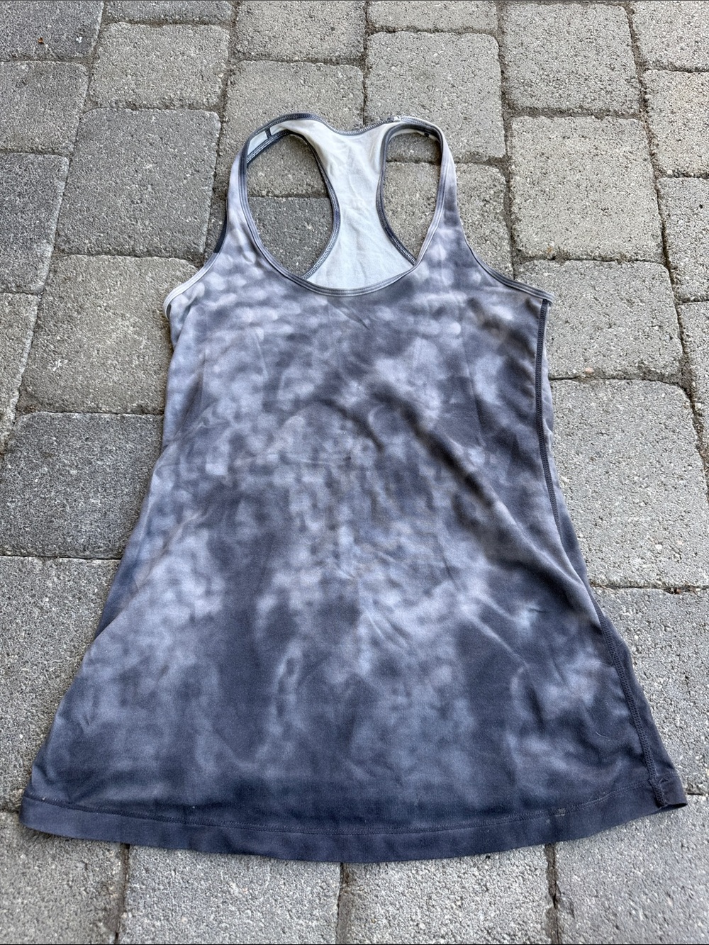 Women’s Gray Tie-Dye Racerback Tank Top